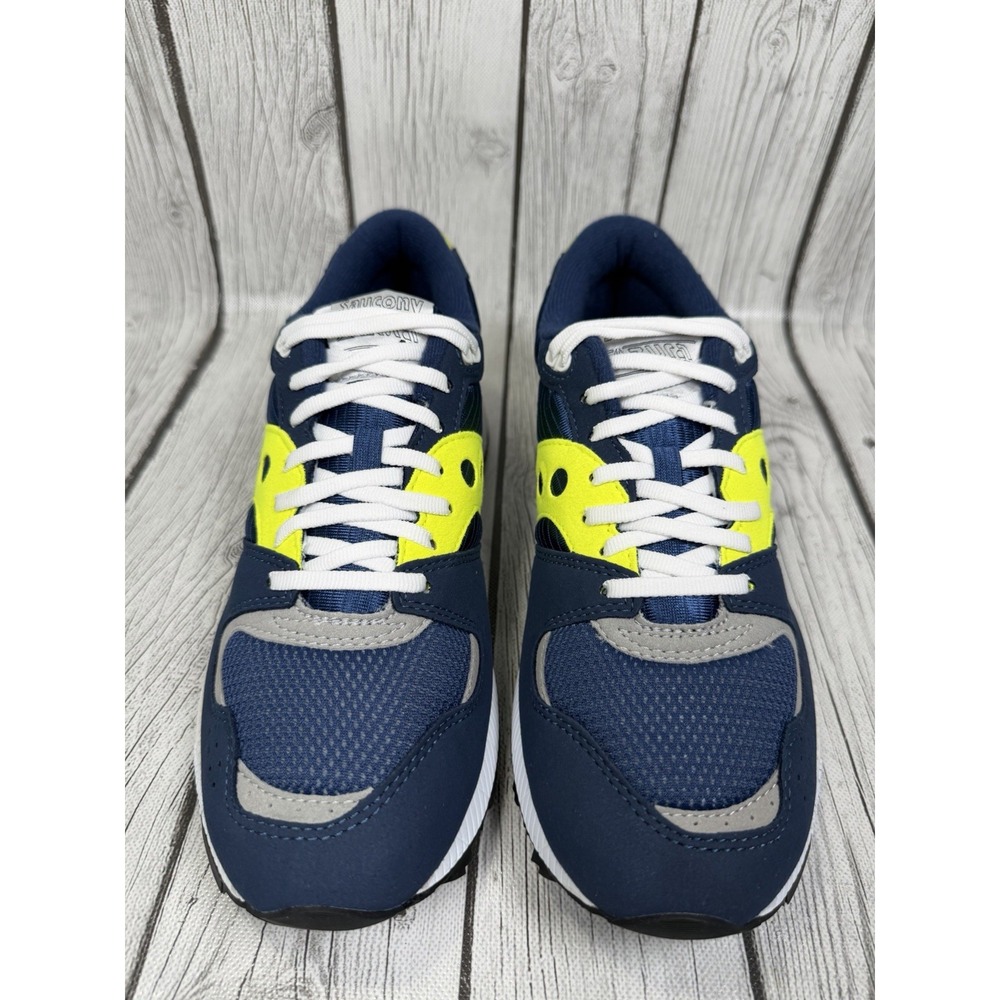 Saucony Azura Men's Size 9.5 Blue Lime Yellow Retro Running Shoes S70437-43